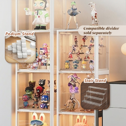 HOUZE - MegaPop Display Cabinet (White | Black) [2 | 3 | 4 Tier]