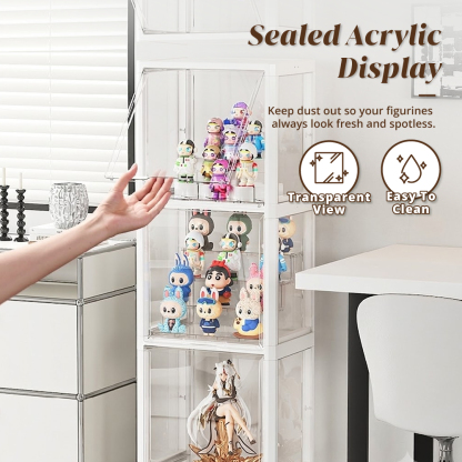HOUZE - MegaPop Display Cabinet (White | Black) [2 | 3 | 4 Tier]