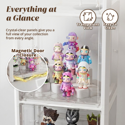 HOUZE - MegaPop Display Cabinet (White | Black) [2 | 3 | 4 Tier]