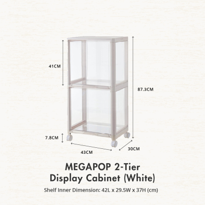 HOUZE - 'MegaPop' Display Cabinet (White | Black) [2 | 3 | 4 Tier]