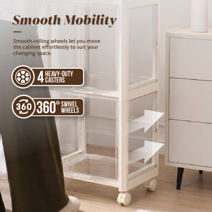 HOUZE - MegaPop Display Cabinet (White | Black) [2 | 3 | 4 Tier]
