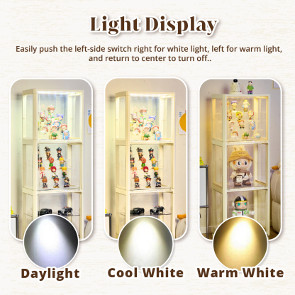 HOUZE - MegaPop Display Cabinet (White | Black) [2 | 3 | 4 Tier]