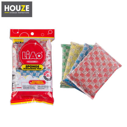 HOUZE - LIAO - Sponge Scouring Pad (Pack of 4)