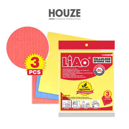 HOUZE - LIAO Cellulose Sponge Pad (Pack of 3)