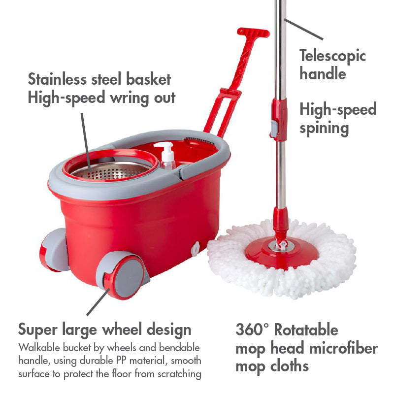 LIAO - Deluxe Tornado Mop With Wheels