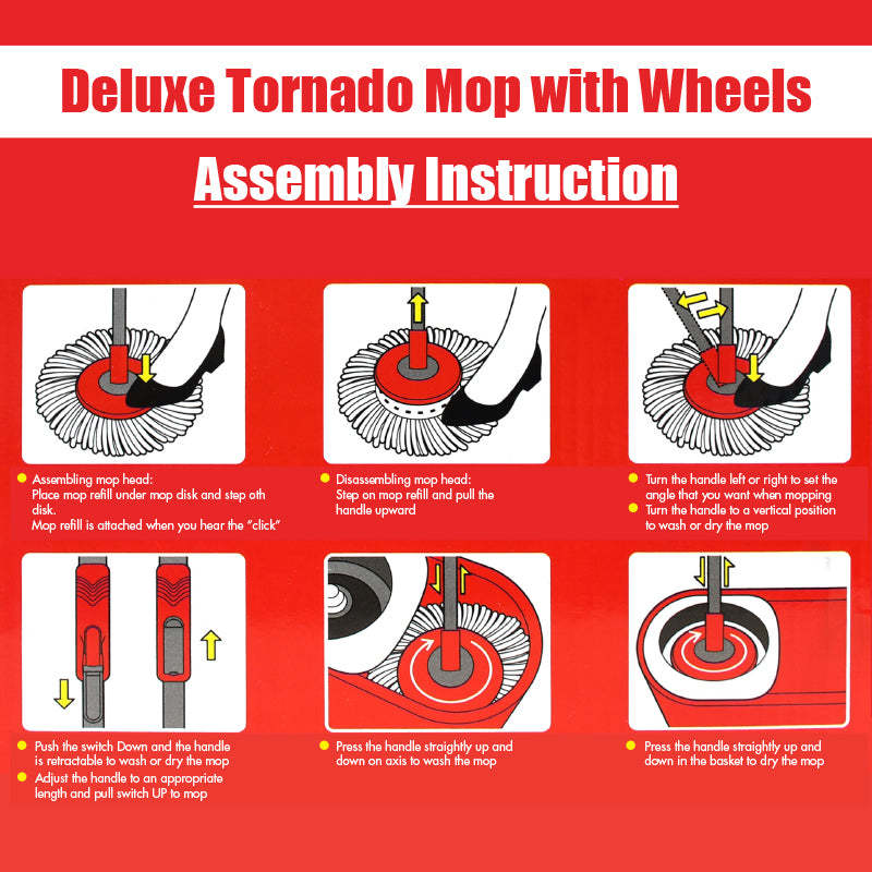 LIAO - Deluxe Tornado Mop With Wheels