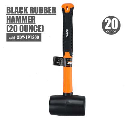 HOUZE - FINDER - Black Rubber Hammer (20 Ounce)