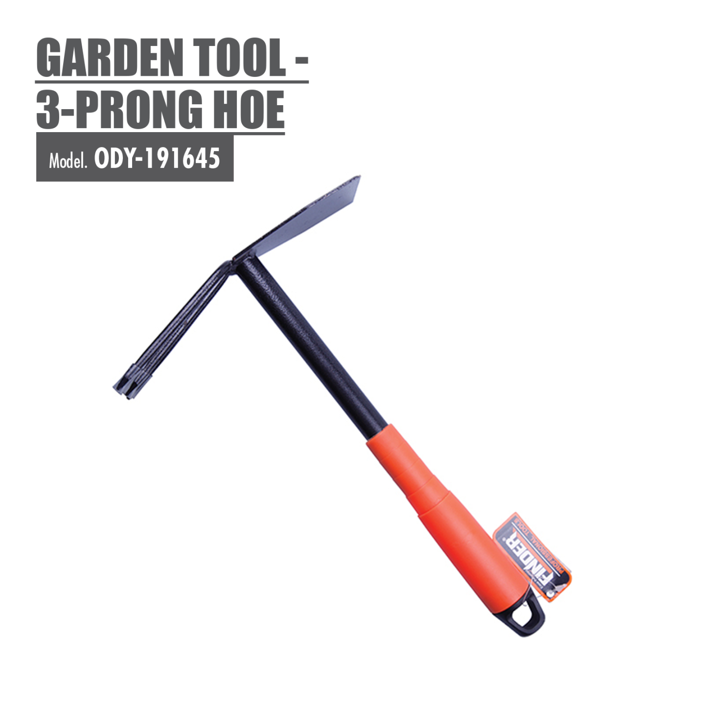 FINDER - Garden Tool - 3-Prong Hoe