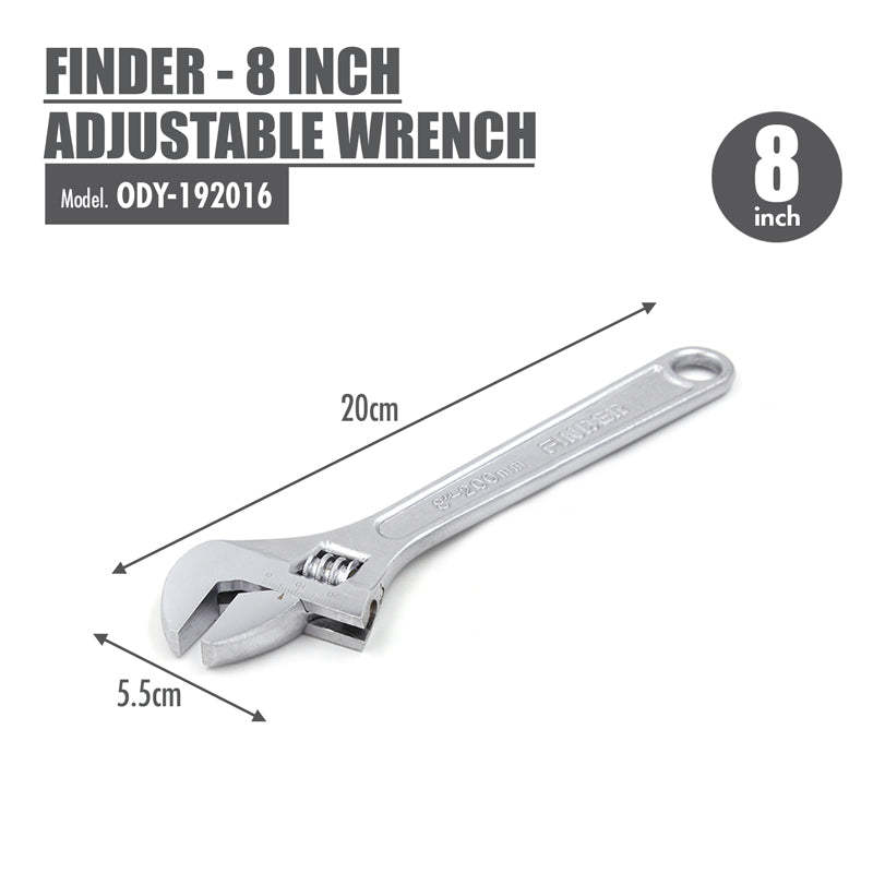 FINDER - 8 Inch Adjustable Wrench - HOUZE - The Homeware Superstore