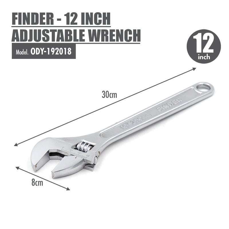 FINDER - 12 Inch Adjustable Wrench