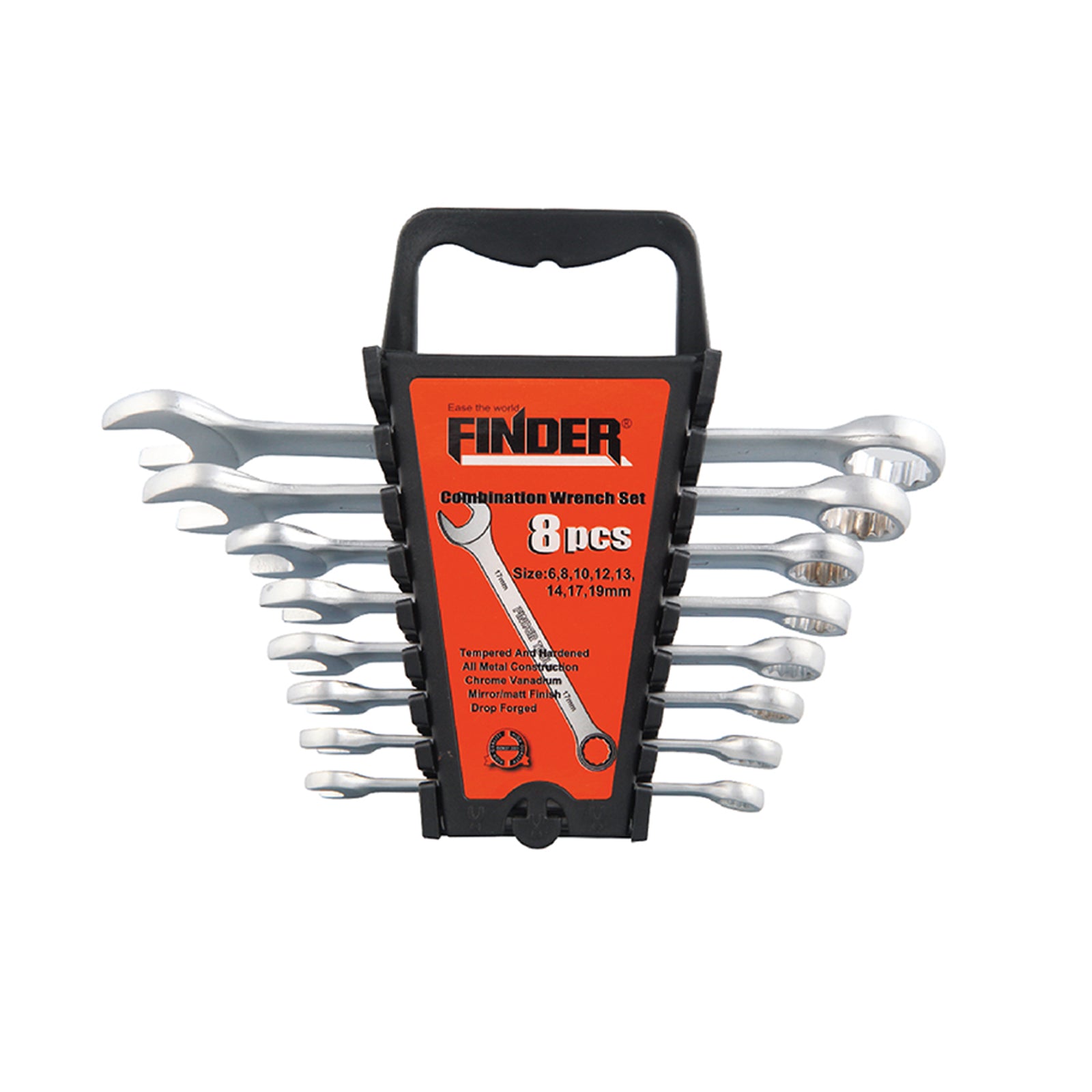 FINDER - 8pcs Combination Matt Finish Wrench Set