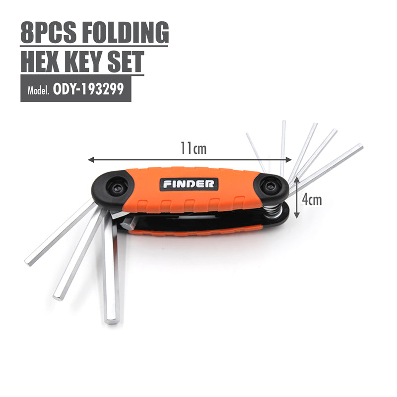 FINDER - 8pcs Folding Hex Key Set