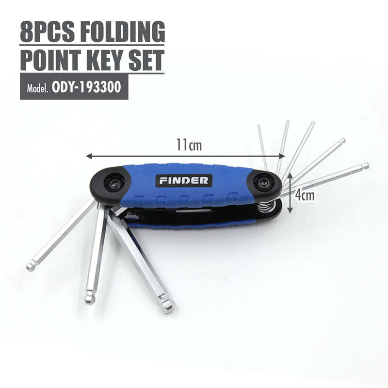 FINDER - 8pcs Folding Ball Point Key Set