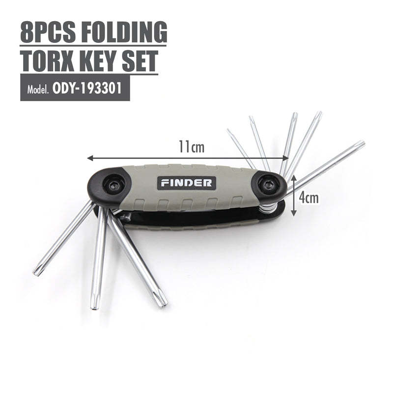 FINDER - 8pcs Folding Torx Key Set - HOUZE - The Homeware Superstore