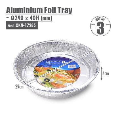 Round Aluminium Foil Tray (Set of 3) - 290x40mm