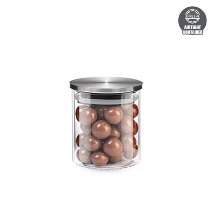 180ml Glass Storage Jar with Stainless Steel Sealed Lid (Dia: 6.5cm)