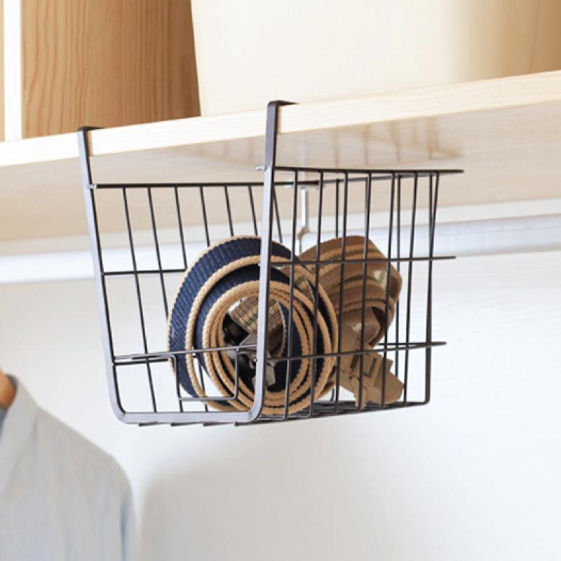 Overhead Shelf Hanging Basket - Coffee (Dim: 15.5x24.5x21.5cm)
