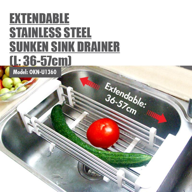 Extendable Stainless Steel Sunken Sink Drainer - HOUZE - The Homeware Superstore