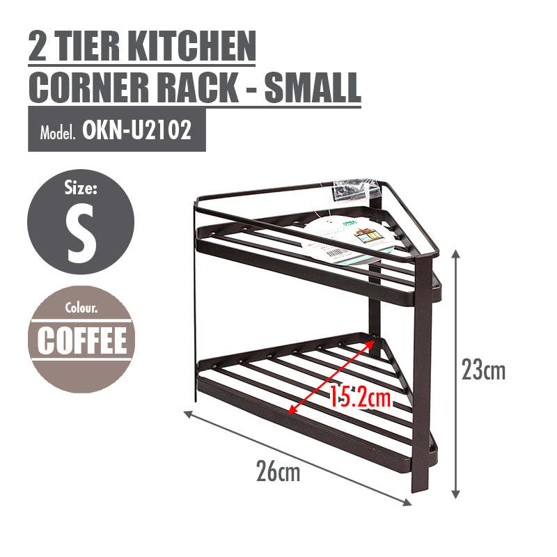 2 Tier Kitchen Corner Rack - Small