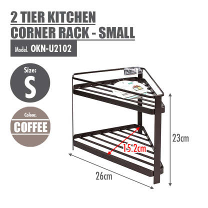 2 Tier Kitchen Corner Rack - Small - HOUZE - The Homeware Superstore