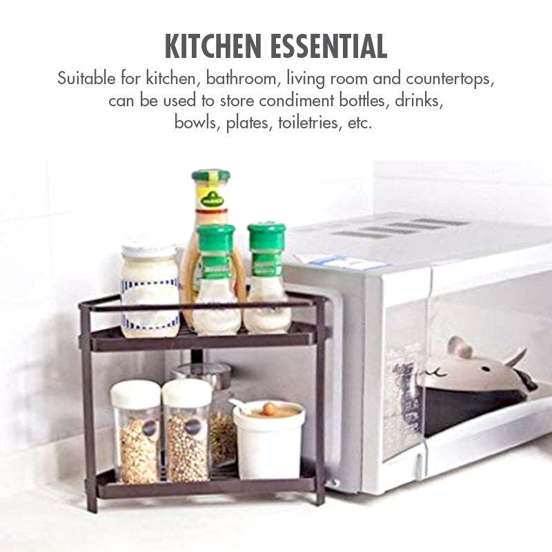 2 Tier Kitchen Corner Rack - Small