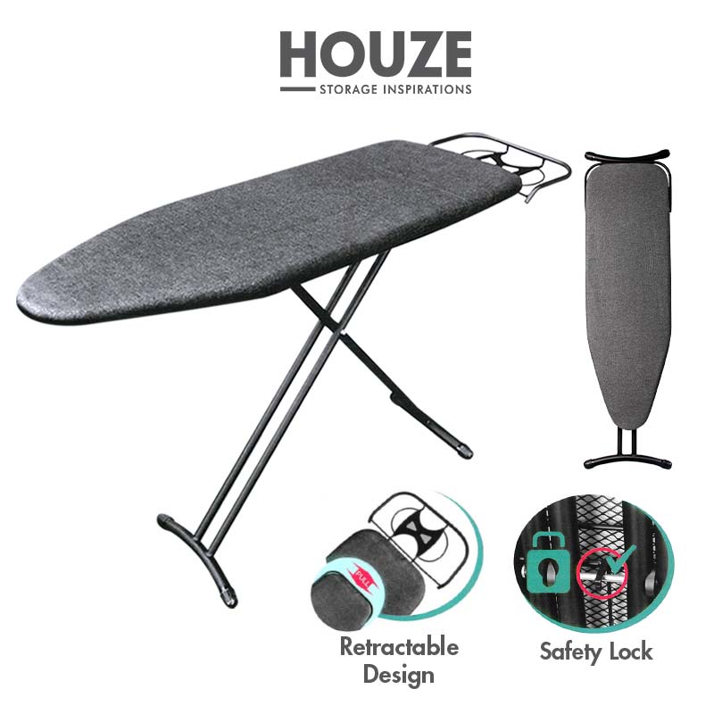 FOREVER - Retractable Black Ironing Board (Dim: 131 x 33cm)