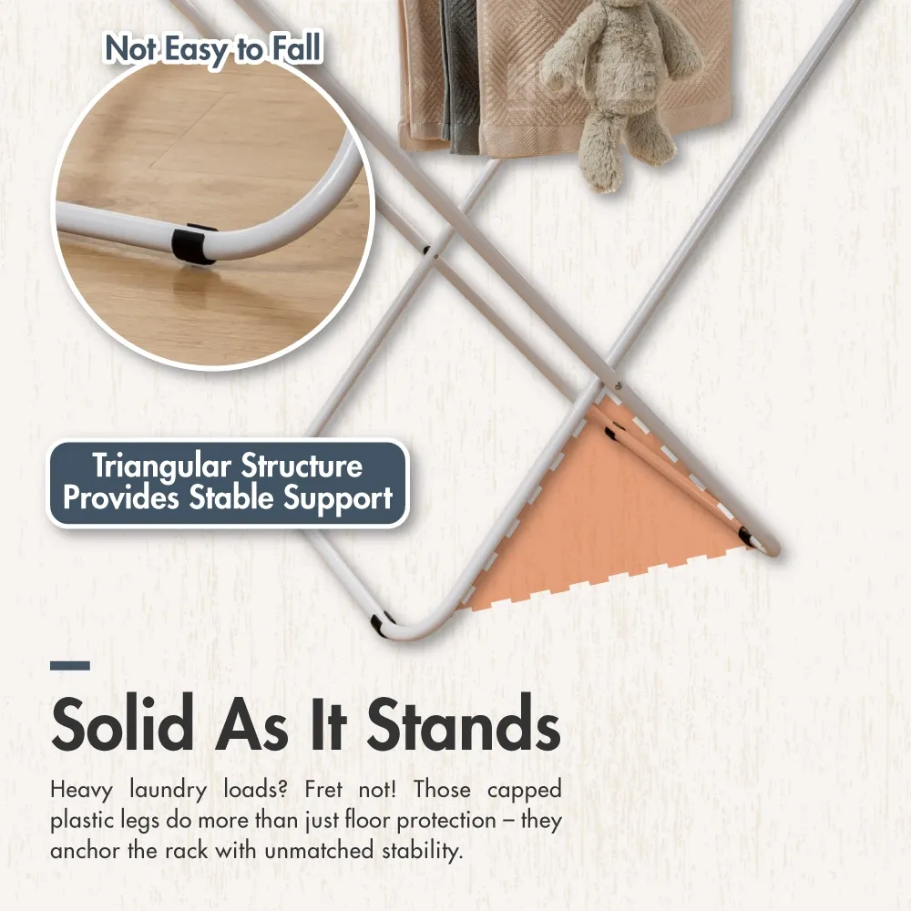 Sechoir '3 Fold' Winged Airer Rack - Laundry | Rack | Organizer | Towels