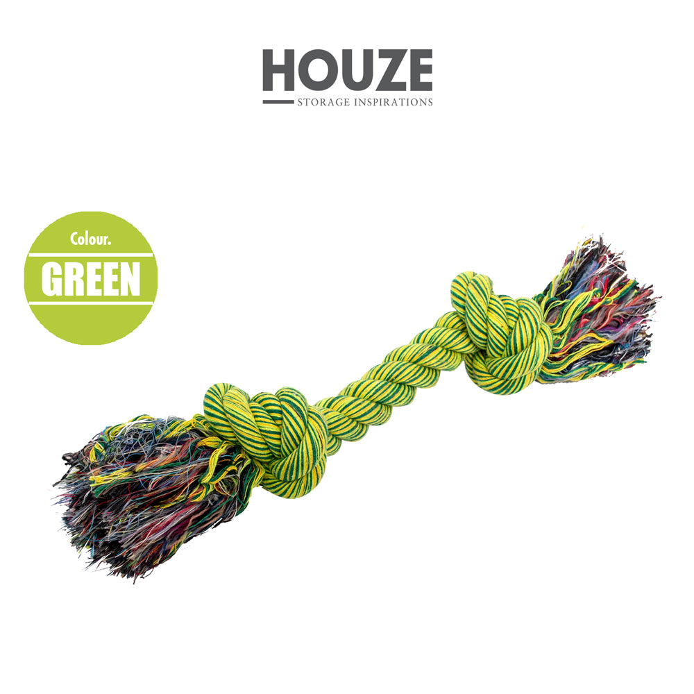 Pet Toy Double Knotted Bone (Green)