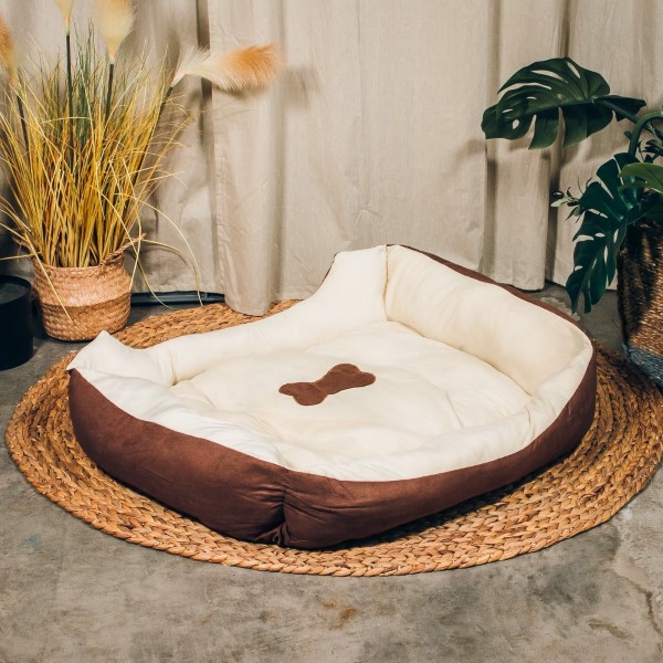 Pet Cushion Bedding - Brown & Black (Available in 4 Sizes)