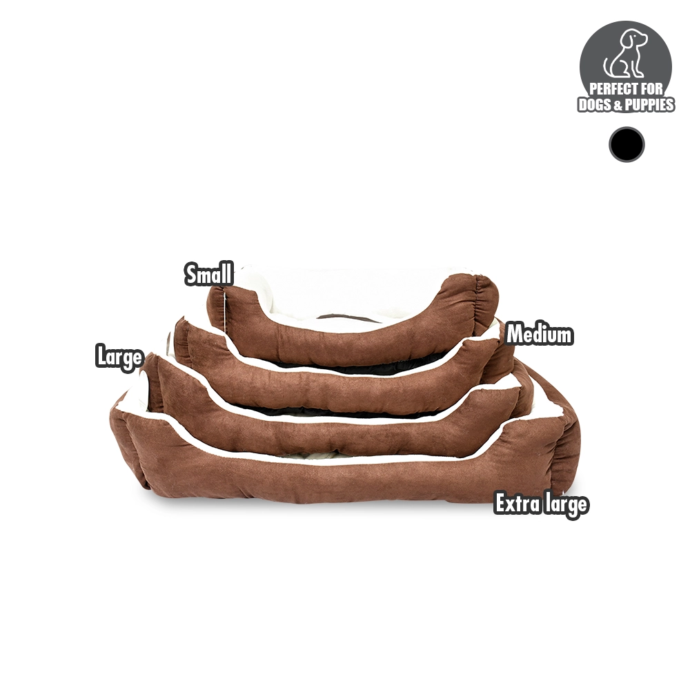 HOUZE - Pet Cushion Bedding - Brown & Black (Available in 4 Sizes)