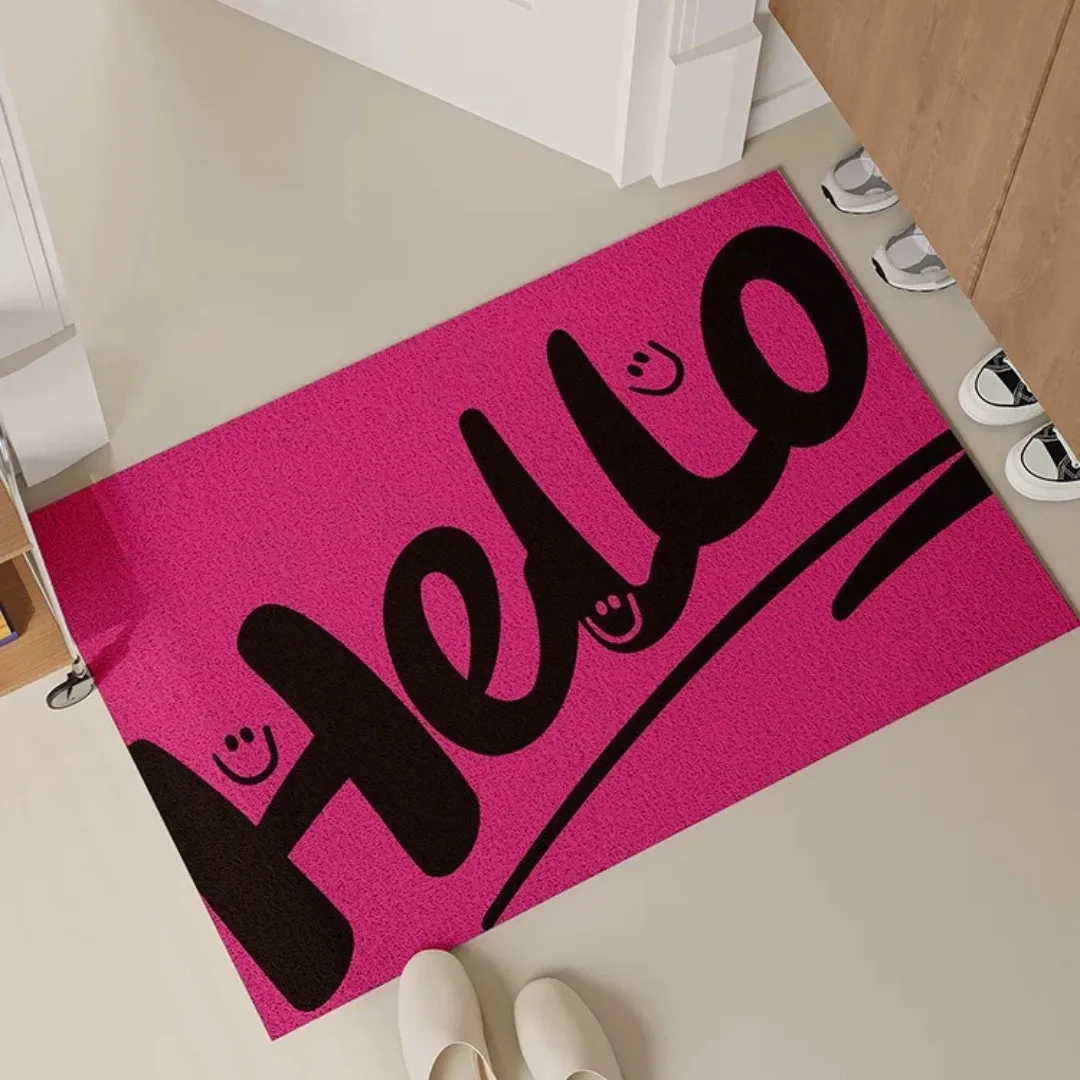 CURLS Washable Non-Slip Coil Soft Entrance Door Mat - Oh Hello (9 Designs)