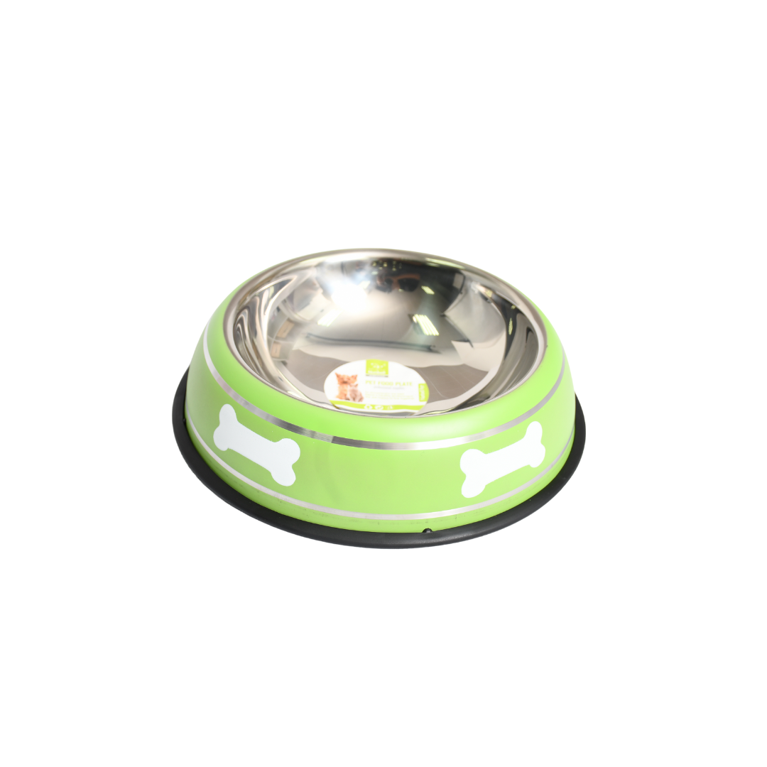 Pet Steel Bowl (26cm/Large) - Green