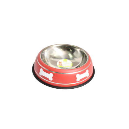 Pet Steel Bowl (22CM) - Red