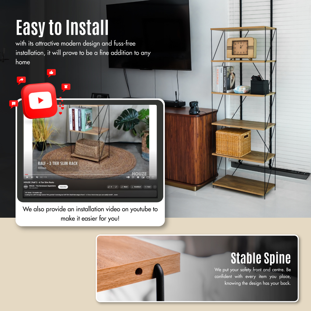RALF 2|3|4|5|6 Tier Slim Rack
