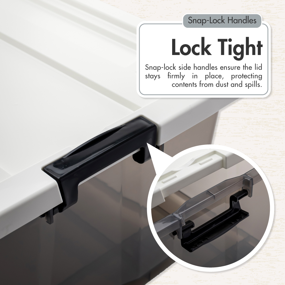 [SET OF 3] 'EDGY' 16L/35L/52L Storage Box (Smoke Grey)