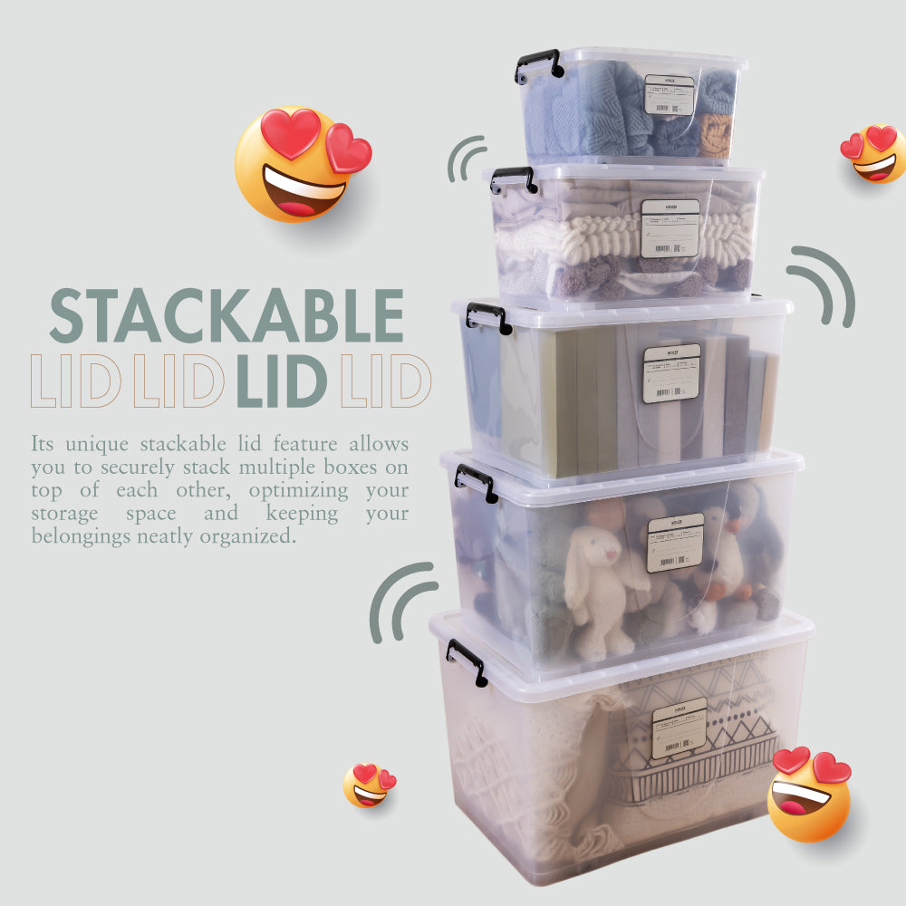 3pcs Household Storage Box, Finishing Box, Plastic Storage Box, Large  Capacity Clothes Toy Storage Box, Stackable Multipurpose Plastic Rectangle  Stora