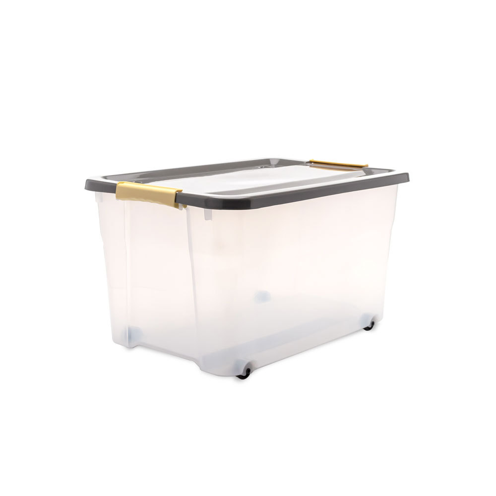 'Rollie' Series 35L/55L Stackable Storage Box with Wheels (Blue/Grey)