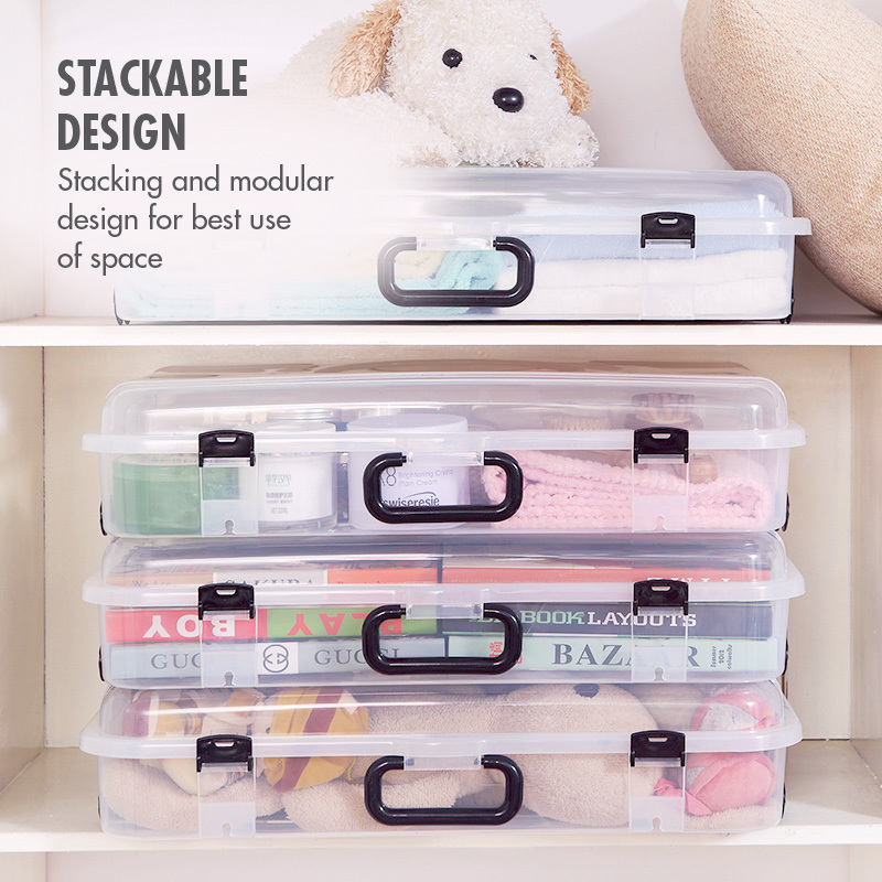30L Underbed Storage with Wheels and Handle (Clear)