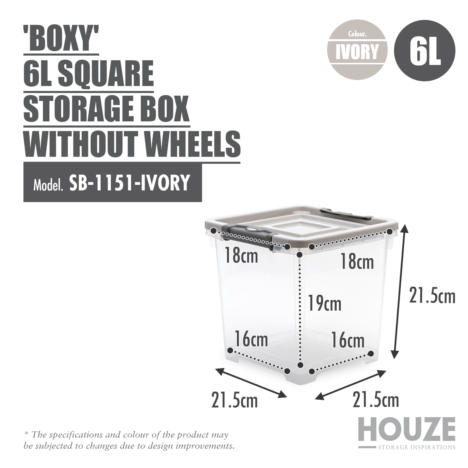 HOUZE 'BOXY' Series Square Storage Boxes: Your Key to Organized Spaces!