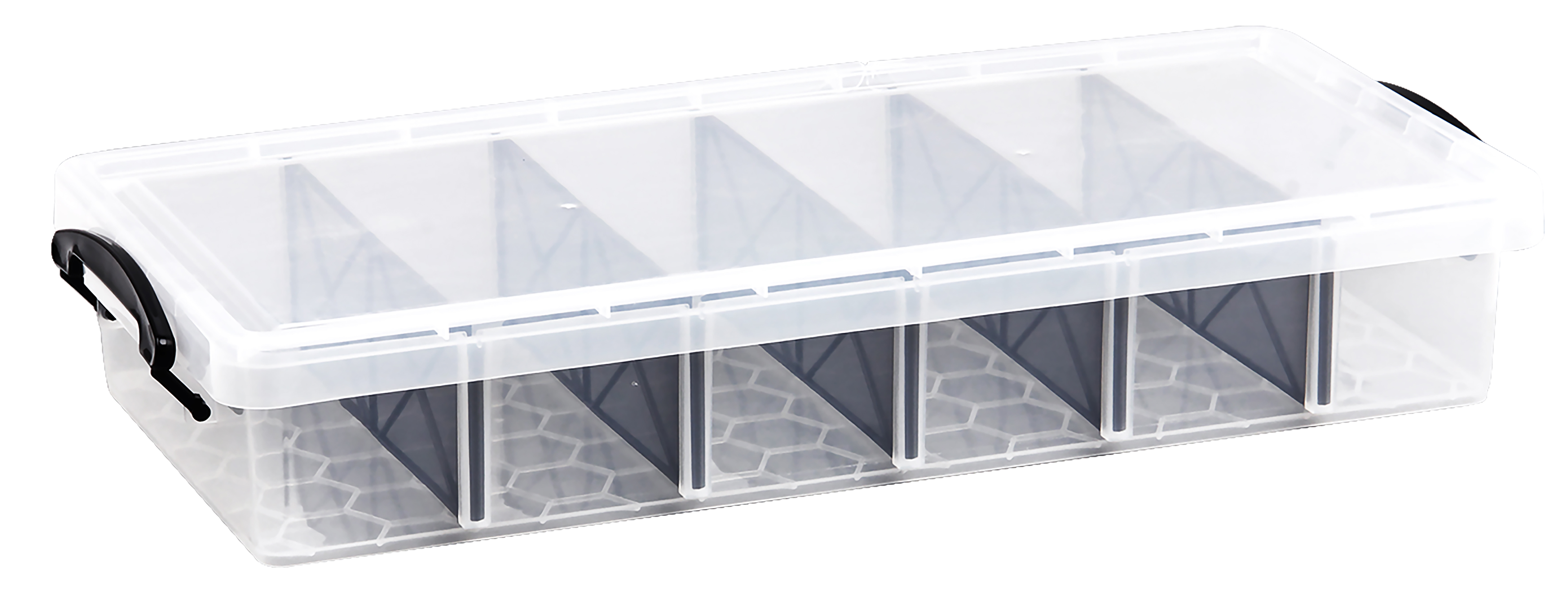 'LOW PROFILE' Underbed Storage Box with Removable Dividers 6.5L|9L|25L|35L - Plastic | Container