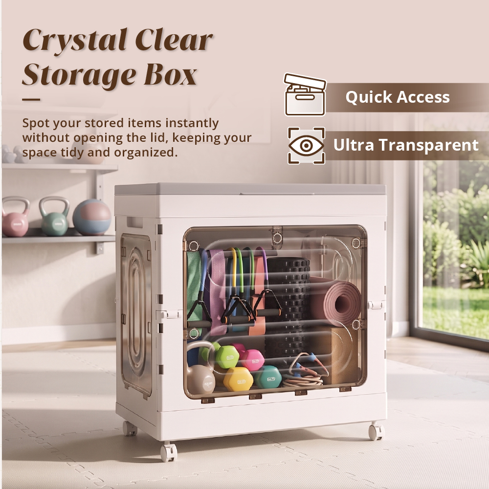 [HOUZE] Yoga 160L Large Capacity 5-Way Opening Storage Chest with Wheels