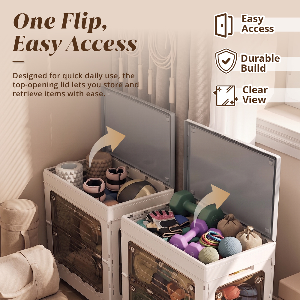 [HOUZE] Yoga 160L Large Capacity 5-Way Opening Storage Chest with Wheels