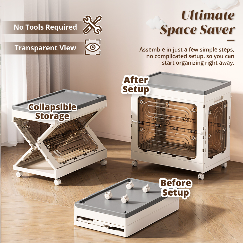 [HOUZE] Yoga 160L Large Capacity 5-Way Opening Storage Chest with Wheels