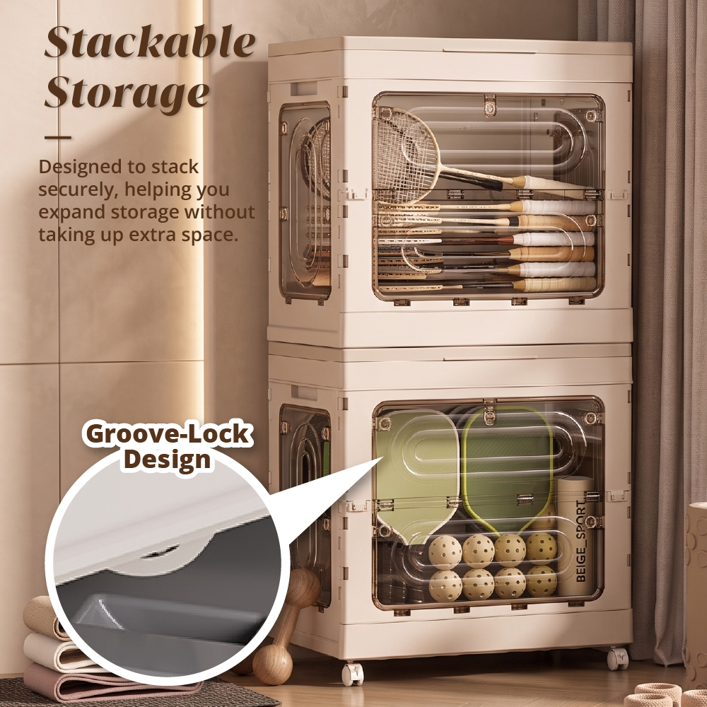 [HOUZE] Yoga 160L Large Capacity 5-Way Opening Storage Chest with Wheels