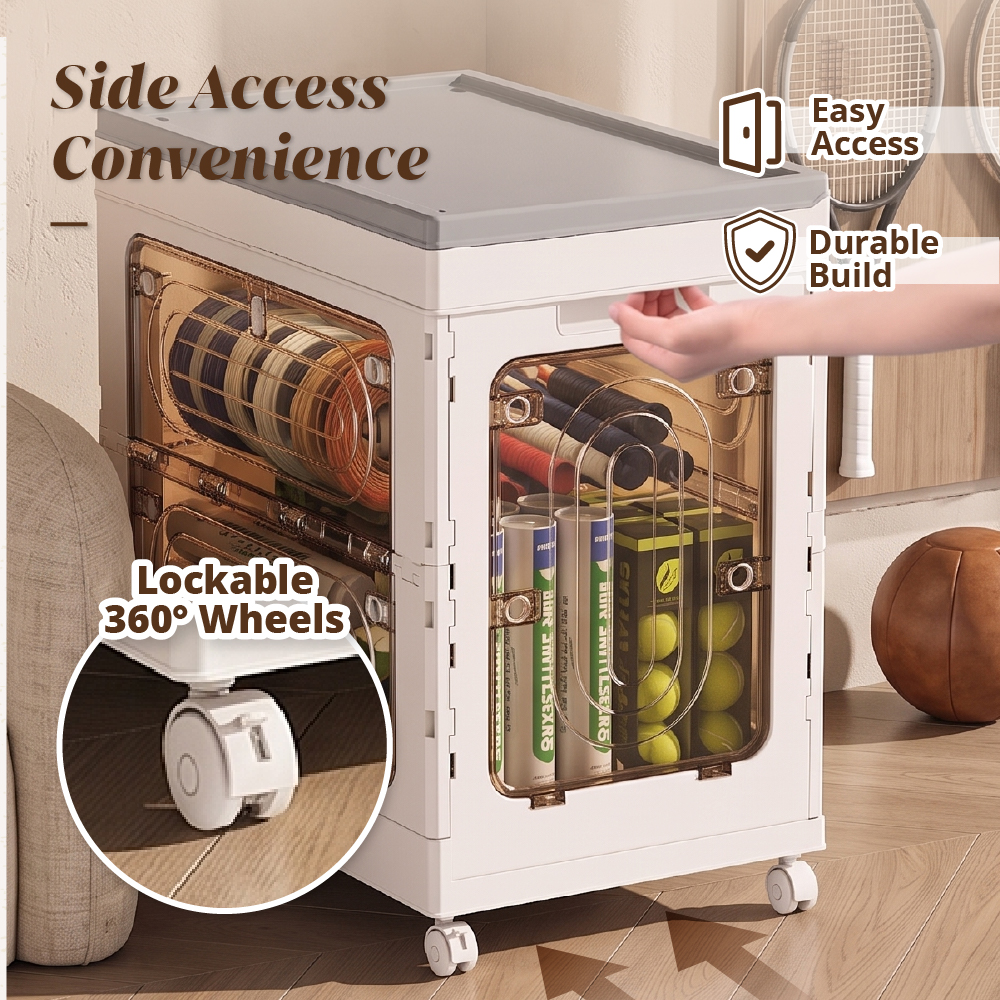 [HOUZE] Yoga 160L Large Capacity 5-Way Opening Storage Chest with Wheels