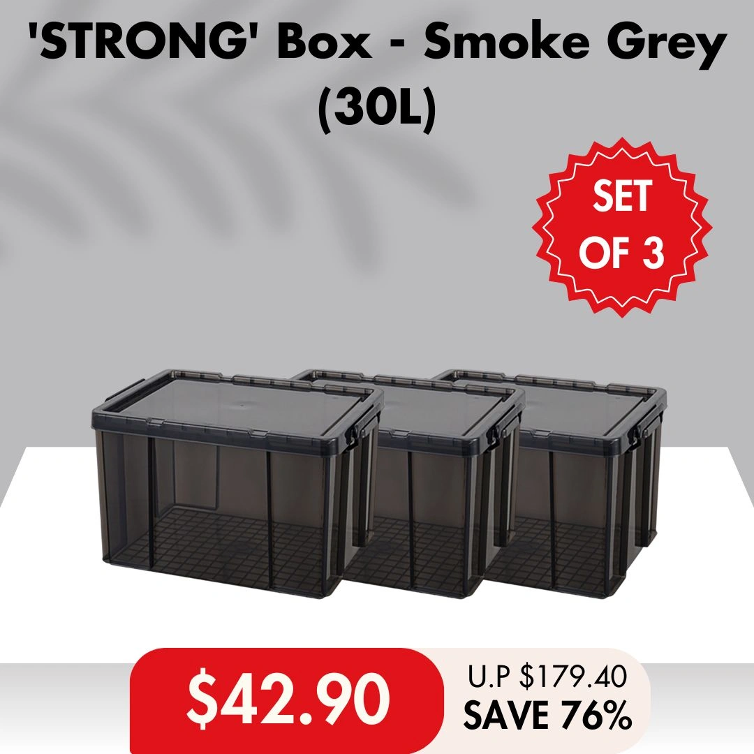30L/44L/75L/100L 'STRONG' Box (Smoke Grey)