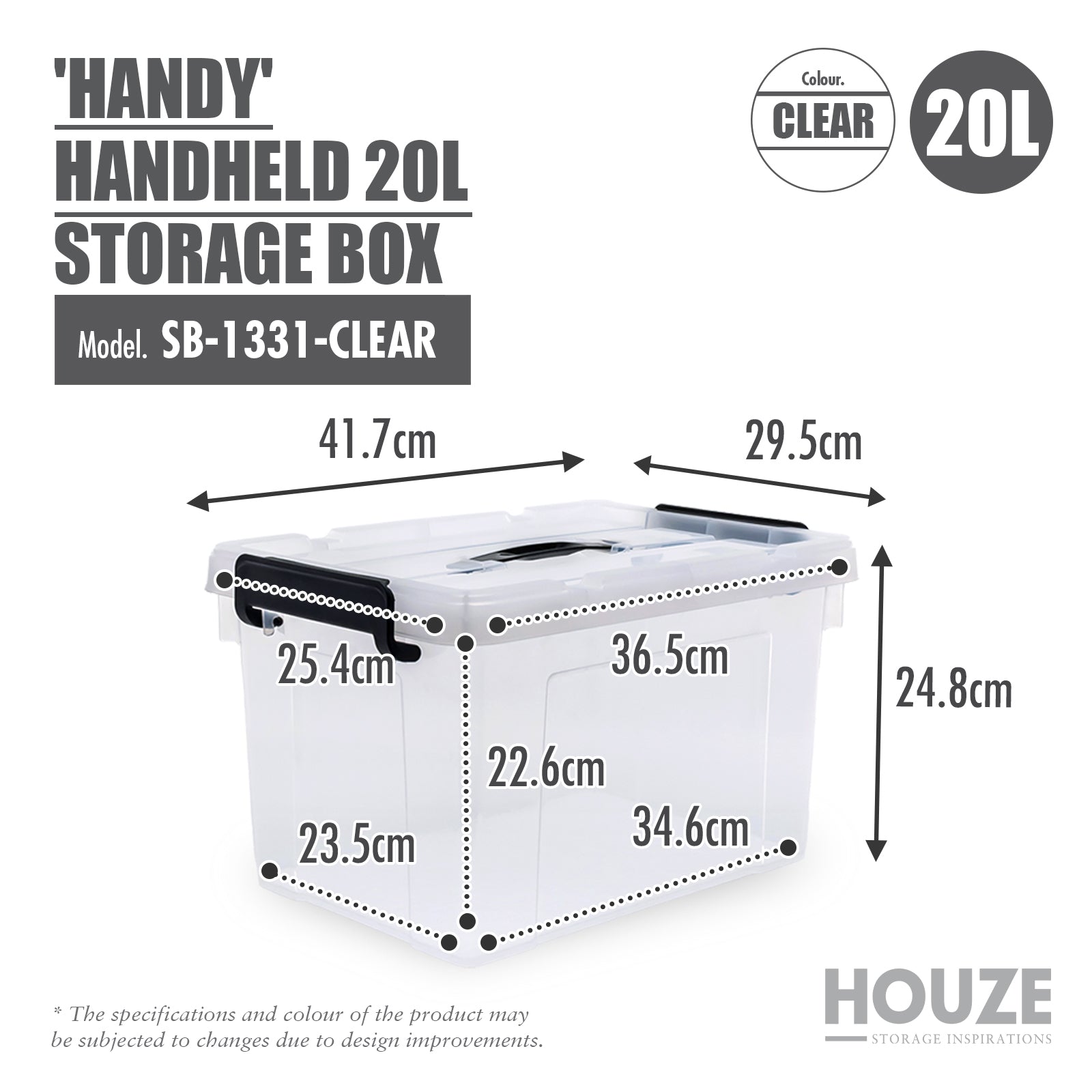 'HANDY' Handheld 20L/33L/47L/63L Storage Box: Your Storage Companion