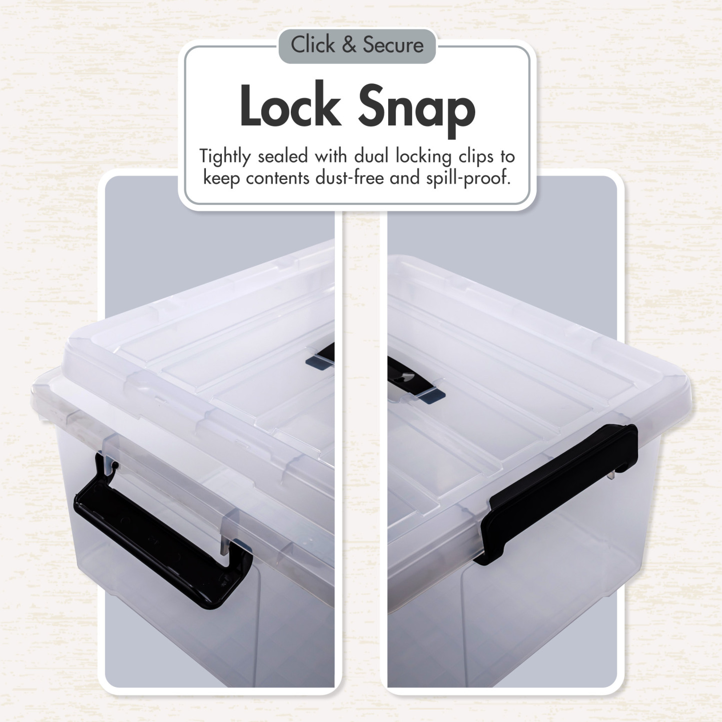 HOUZE - "HANDY' Handheld 20L|33L|47L|63L Storage Box: Your Storage Companion