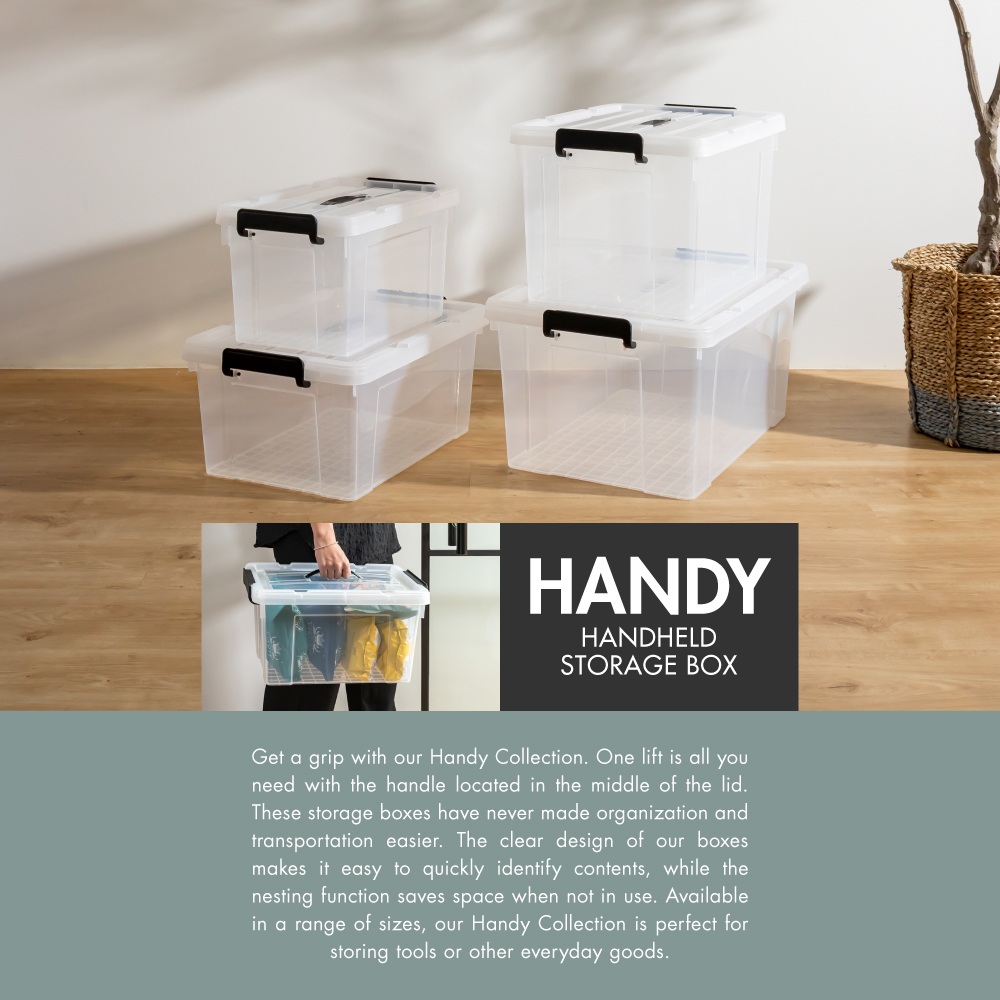 "HANDY' Handheld 20L|33L|47L|63L Storage Box: Your Storage Companion