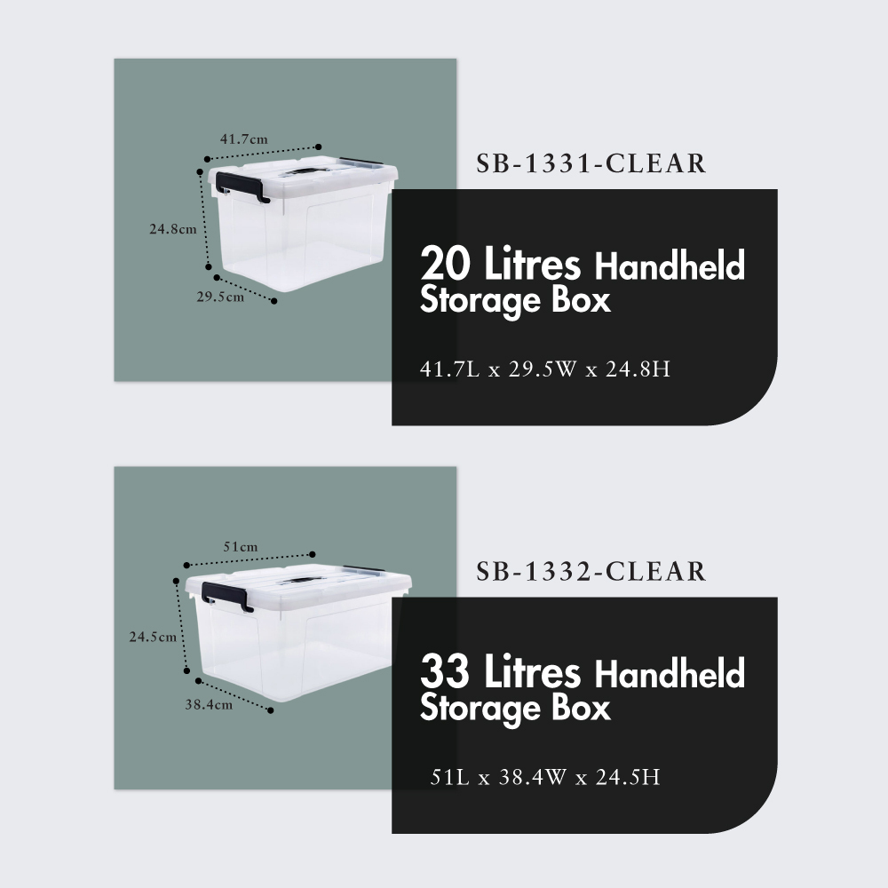 "HANDY' Handheld 20L|33L|47L|63L Storage Box: Your Storage Companion